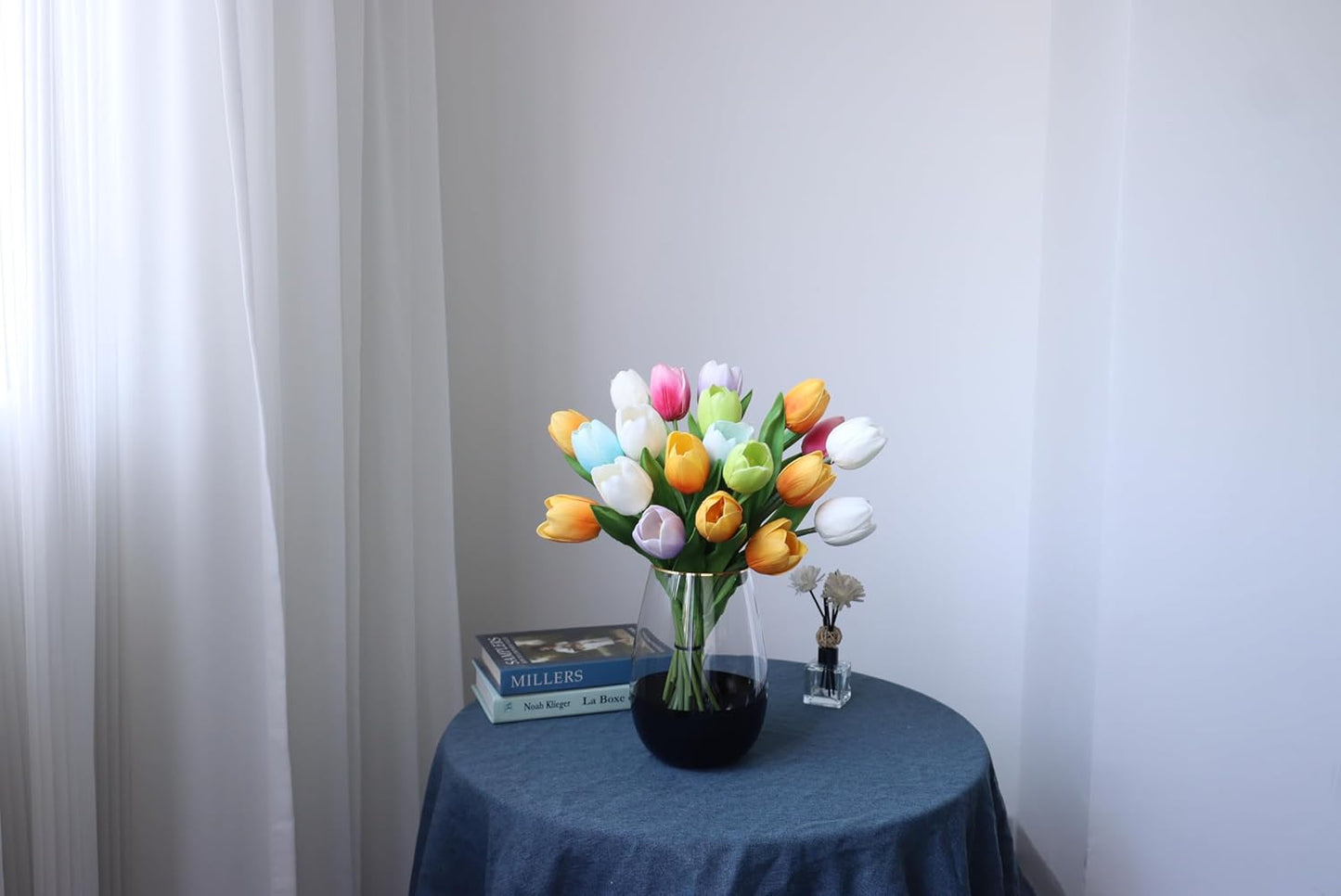 Buart Spring-Colors Tulip Flowers Artificial Luxury Big Tulip Valentine's Day Mother's Day Easter Home Kitchen Wedding Decorations(11pcs)