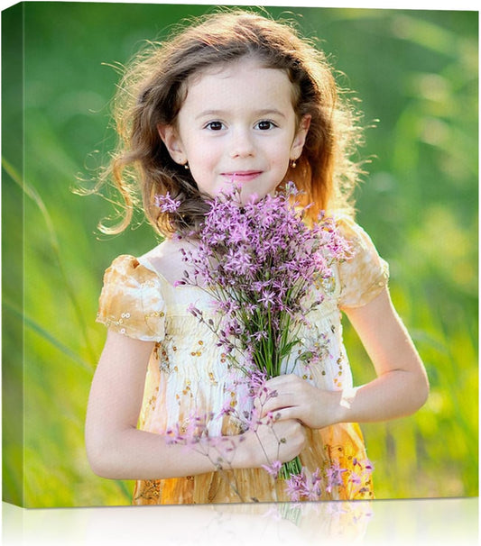 AbcCustomize Canvas Prints with Your Photos, Personalized Photo To Canvas Print for Bedroom, Living Room, Farmhouse Office Decor,Custom Canvas Wall Art for Gifts & Keepsakes, Ready to Hang