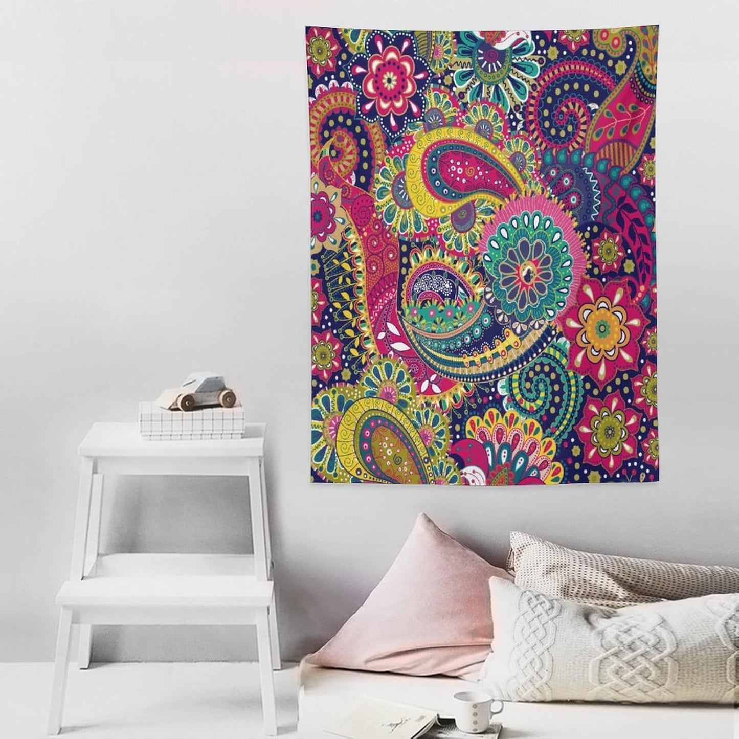 ICMOLYYENLO Tropical Green Plant Tapestry, Green Palm Leaves Natural Landscape Print Wall Tapestry for Bedroom Living Room Dormitory 30x40 Inch