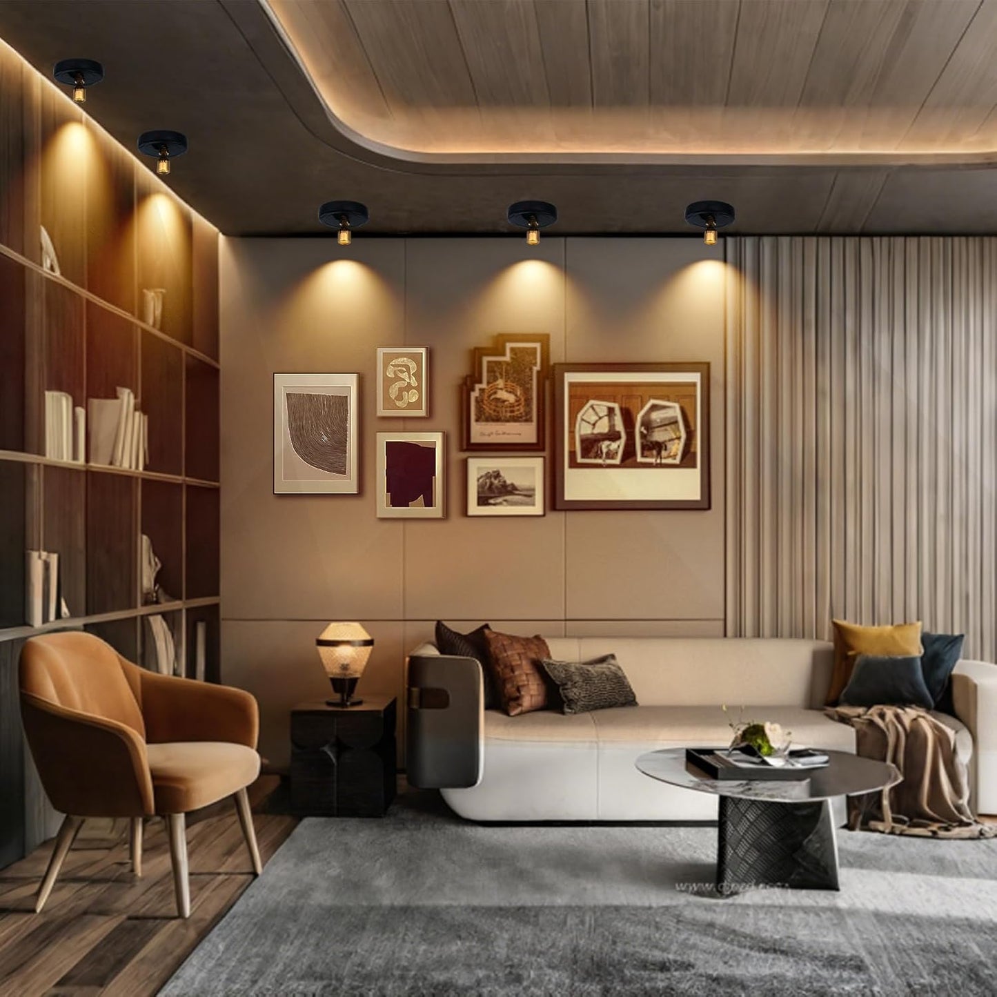 Rechargeable Spotlight, Battery Powered Picture Lights with Remote, Dimmable Plant Spot Light Indoor, Cordless Accent Lighting, LED Uplight for Tree Dartboard Decor Painting Artwork Photo