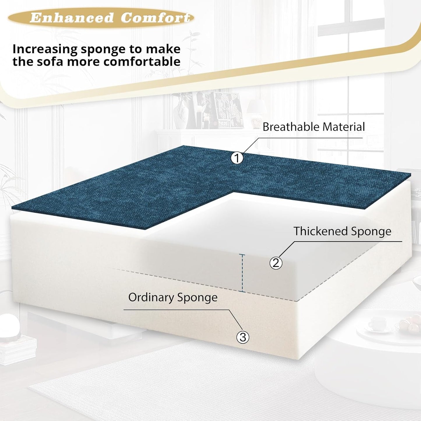 84 Inches Chenille Sectional Sofa w/Pull-Out Sofa Bed & Adjustable Back, Tufted L-Shaped Couch w/Storage Chaise, Sleeper Sectional Sofa w/USB Port & Cup Holders for Living Room, Blue