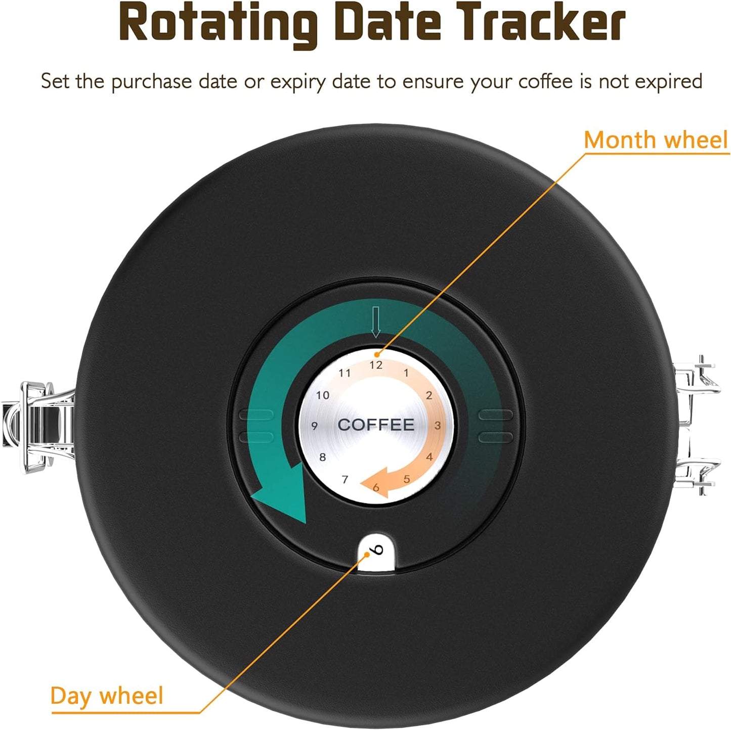 35OZ Coffee Canister for ground coffee with Date Tracker,copper color 304 Stainless Steel Kitchen Food Airtight storage container for Coffee Beans or Grounds, Tea, Sugar(35oz-Gradient)