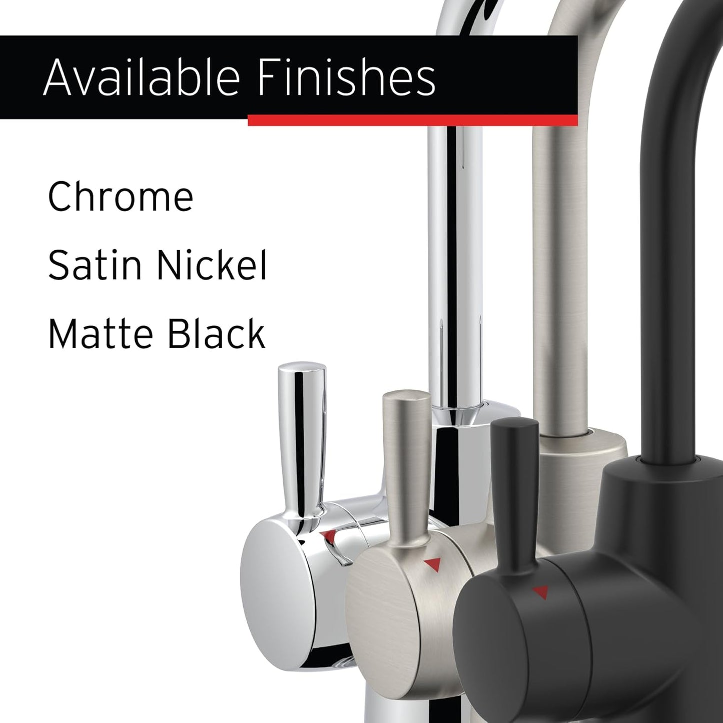 InSinkErator Stainless Steel Tank, HC250C-SS HOT250 System, 2-Handle Drinking Faucet in Chrome with 2/3-Gallon, Filter-Compatible Instant Hot/Cold Water Dispenser