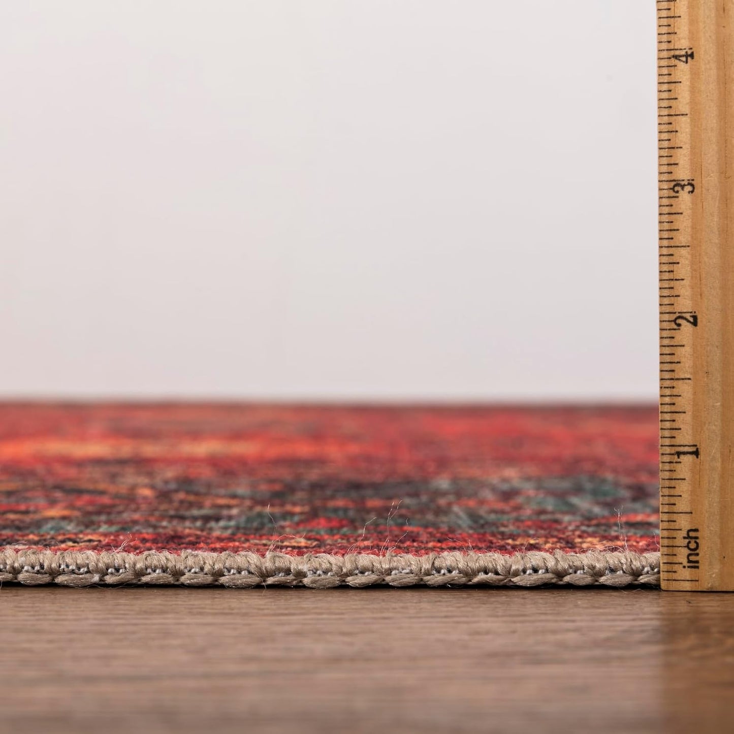 Keen Home Design 2x10 Rug - Machine Washable Runner with Non-Slip Backing, Ideal for Hallway, Entryway, Kitchen, Laundry Room - Vintage, Easy Clean, Durable, Low Pile Rug - (2'6" x 10')