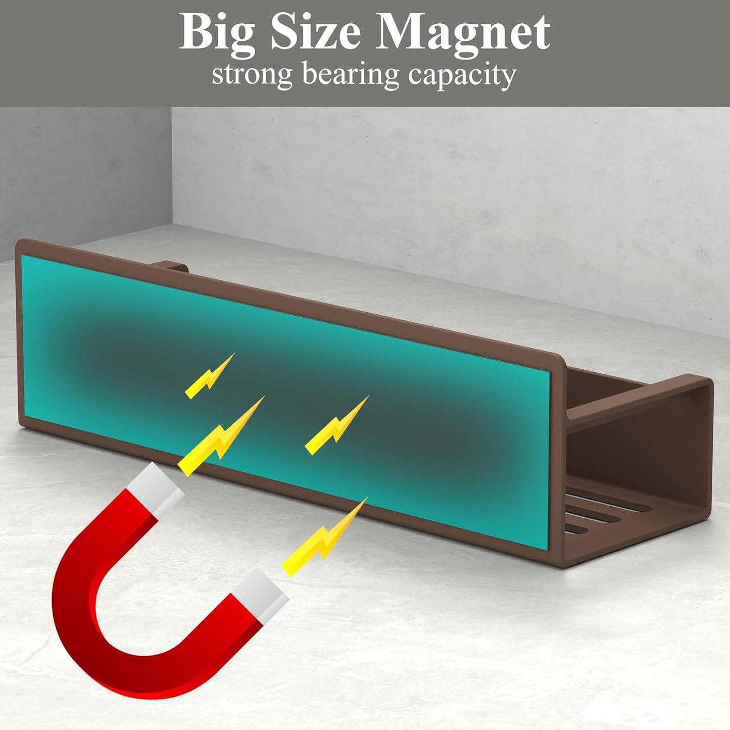 6 Pack Magnetic Spice Rack Organizer for Refrigerator and Oven, Brown Fridge Organizers and Storage for Kitchen