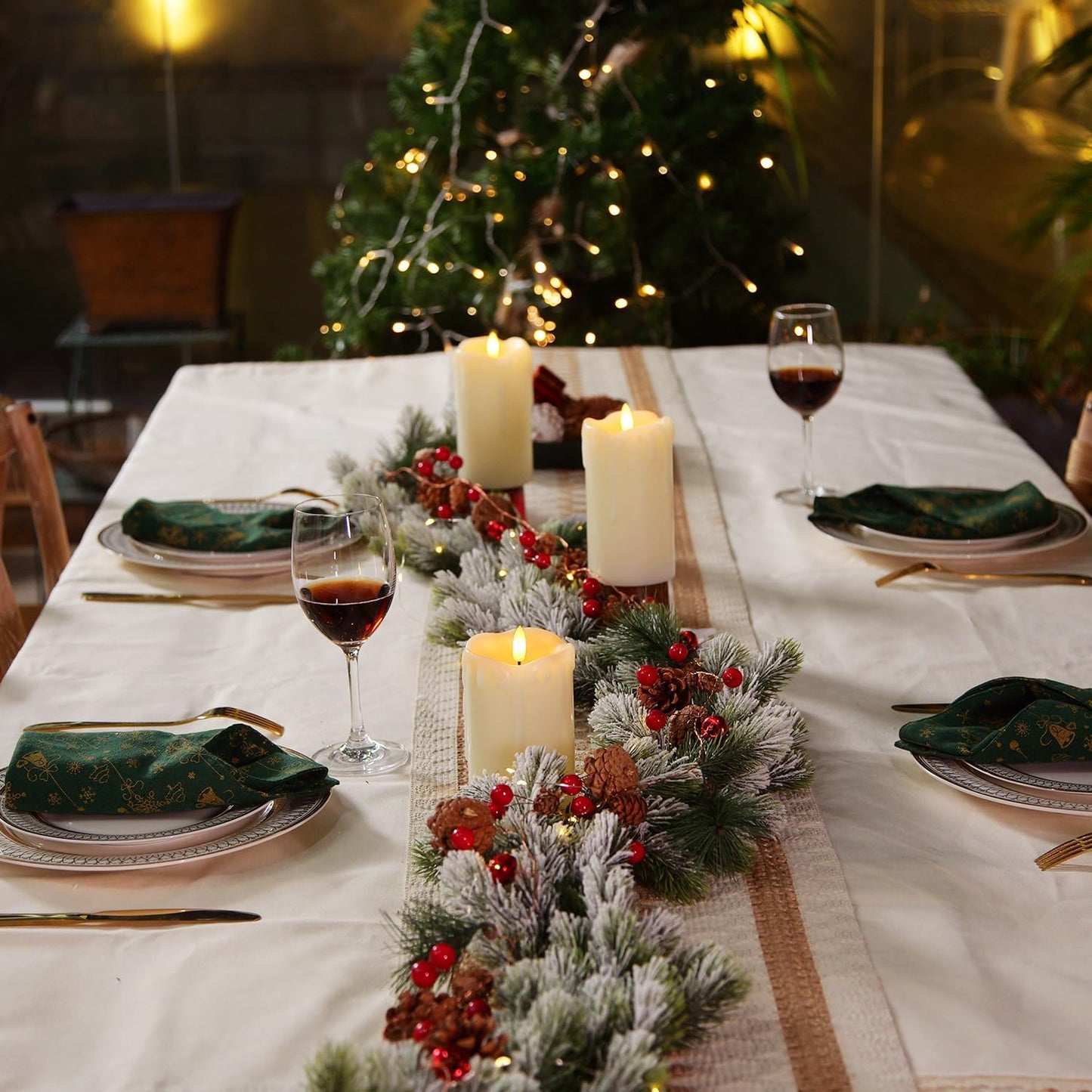 Homemory Dripping Wax Flameless Candles, Battery Operated Candles with Remote Control and Timers, LED Pillar Candles, Electric Fake Candles, 3" x 6", Set of 2