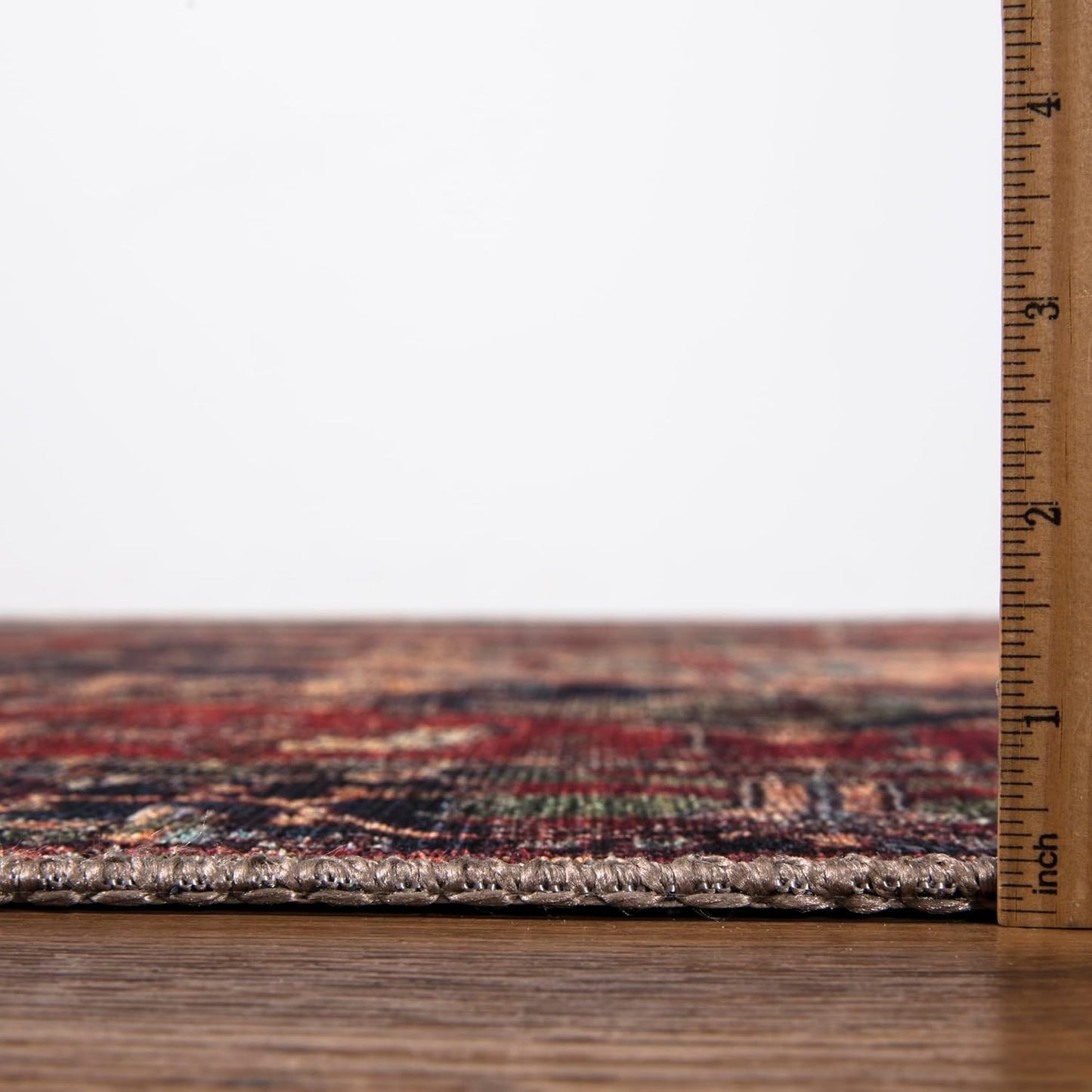 Keen Home Design 4x6 Rug - Machine Washable Area Rug with Non-Slip Backing, Ideal for Living Room, Dining Room, Bedroom - Vintage, Easy Clean, Durable, Low Pile Rug - (4' x 6')