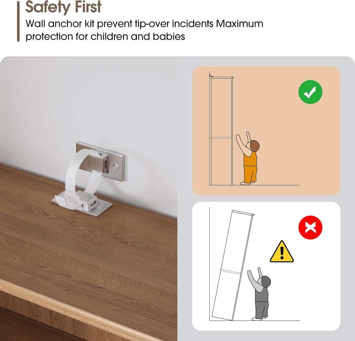 43 in Tall Bookcase, 3-Tier Bookshelf Open Storage, 33 inch Wide Floor Standing Indoor Furniture, Book Cases for Home School Library Office Bedroom Kids, Oak 3 Tiers