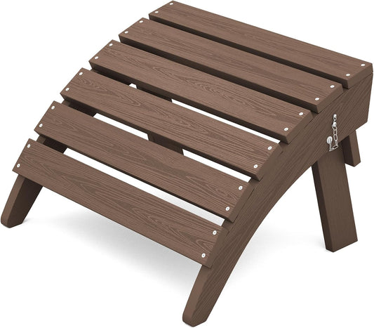 KINGYES Folding Adirondack Ottoman for Adirondack Chair, Brown