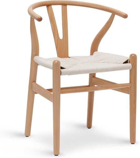 POLY & BARK Weave Chair, Single, Natural
