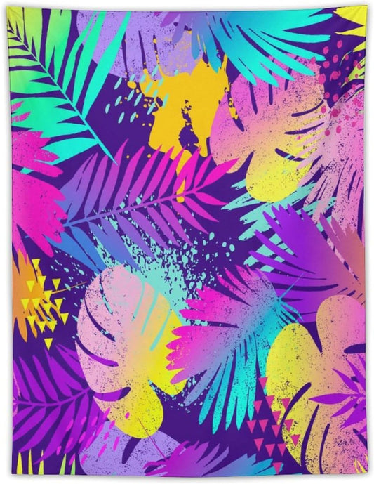 ICMOLYYENLO Palm Leaf Tapestry Wall Hanging, Tropical Leaves Plant Jungle Green Hawaiian Art Home Decor for Guest Bedroom Living Room Dormitory 40x60