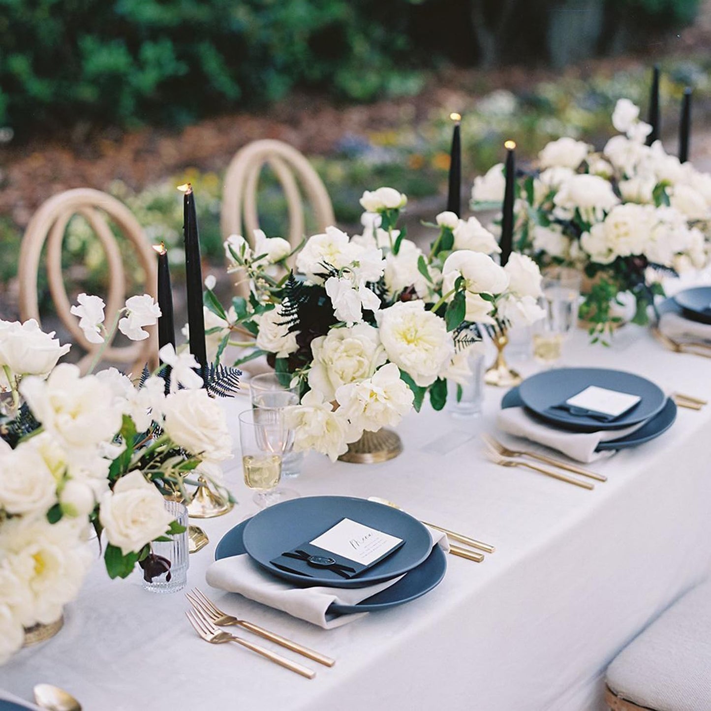 sancua Rectangle Tablecloth - 90 x 132 Inch - Water Resistant Spill Proof Washable Polyester Table Cloth, Decorative Fabric Table Cover for Dining Tables, Buffet Parties and Camping, White