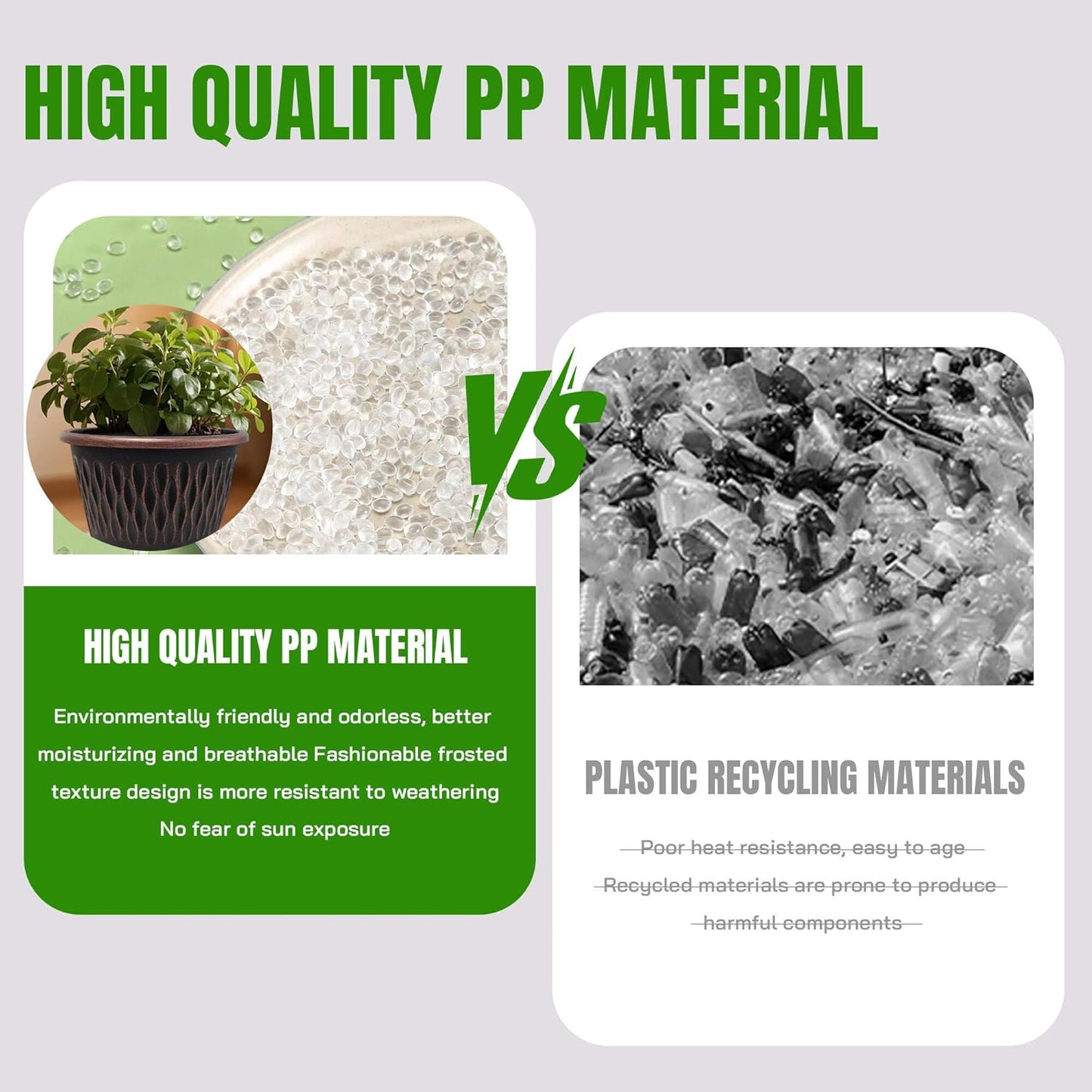 4 Pack 16 Inch Retro Plant Pots, Vintage Striped Flower Pots with Drainage Hole & Saucer, Large Plastic Planters for Indoor and Outdoor Plants, Decorative Garden Pots(Copper)