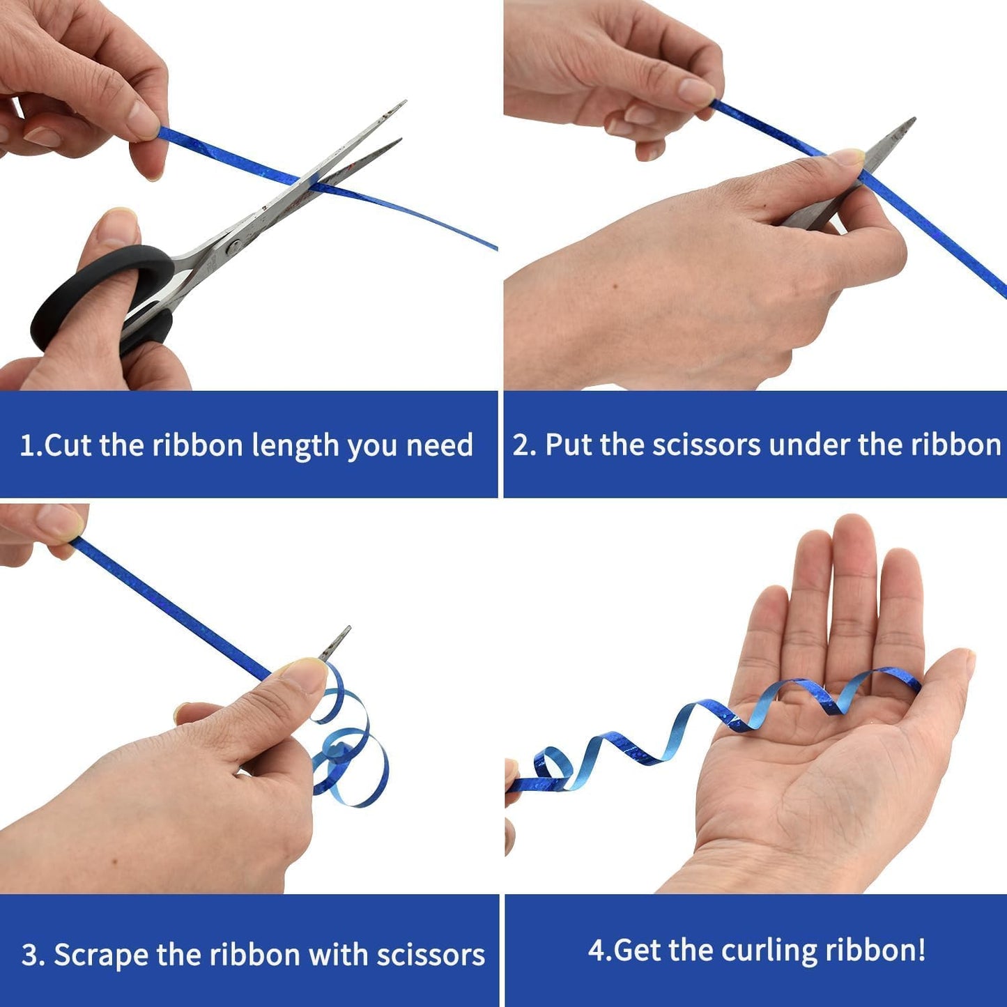 BEISHIDA 500 Yards Red Ribbon Crimped Curling, Balloon String Shiny Metallic Roll for Gift Wrapping Ribbon for Birthday Party Festival Art Craft Decor Florist Flowers Decoration