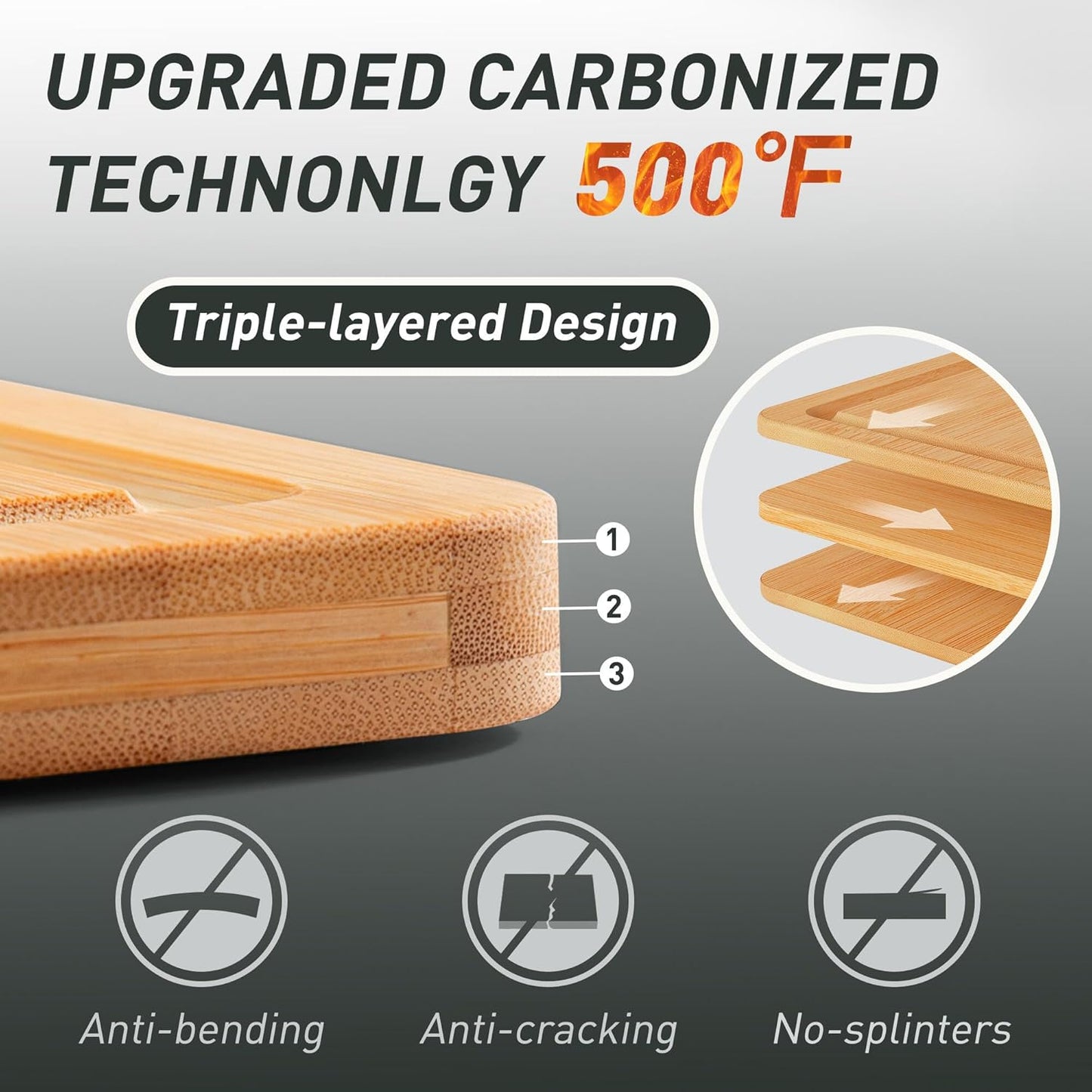 5 Packs Bamboo Cutting Board Set with Non Slip Feet Holder and Over Sink Nice Solid Thick Wood Juice Groove Chopping Board Small Big Xl XXl xlarge Oversized Kitchen Counter Organic Vegetable Meat Kit