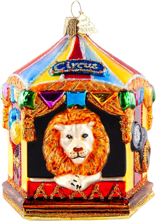 Christmas Ornaments,Lion Ornament for Christmas Tree,Hand-Blown Glass Ornaments,Zoo Circus Collection Figurines Hanging Ornament,Personalized Decorations for Animal Lovers Holiday Party Home Gift