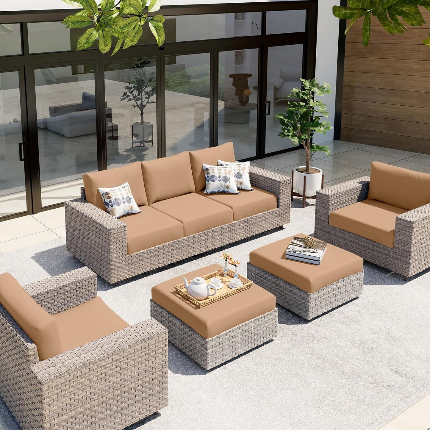 hyha Waterproof Couch Cushion Covers, Sectional Sofa Slipcovers Washable, L Shape Chaise Dog Couch Covers for Sectional Sofa, Universal Furniture Protector (1 Piece for Chaise XL, Camel)