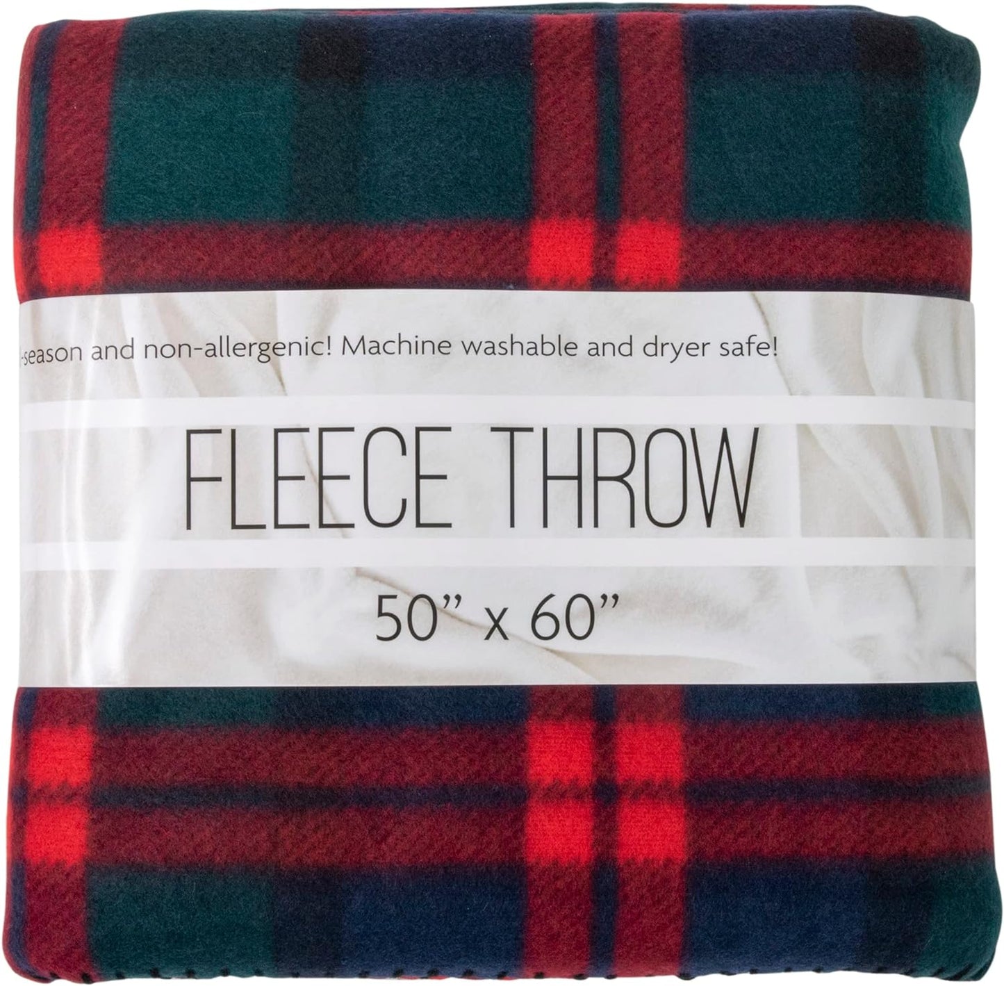 50x60 Throw Blankets, Plaid Fleece Throw Blankets for Bedroom, Couch, Livingroom, Chair, Pets, Outdoors