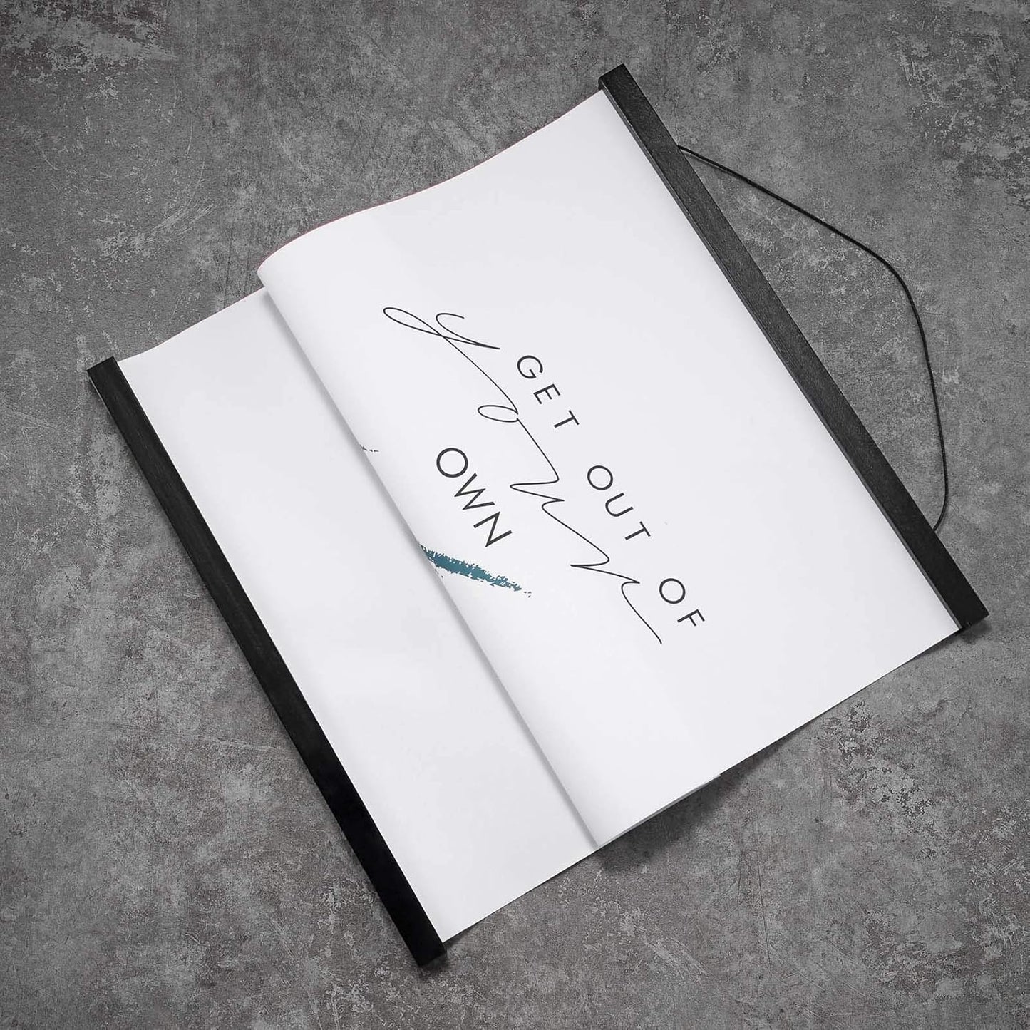 FALAMON Magnetic Poster Hanger Frame, 19x27 19x25 19x13 Teak Wood Magnet Poster Frame for Posters, Prints, Photos, Pictures, Maps, Scrolls, and Canvas Artwork(Black, 19")