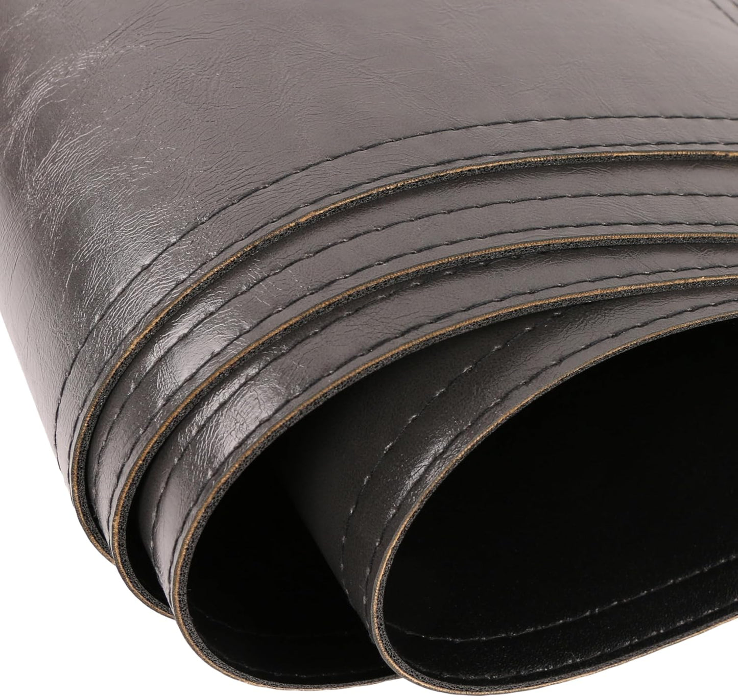 Jovono Waterproof PU Placemats, Faux Leather Dining Table Mat, Set of 8, Easy to Wipe Off Scrub Vinyl Mat, Heat & Stain Resistant for Office Conference Table, Home Décor Grey