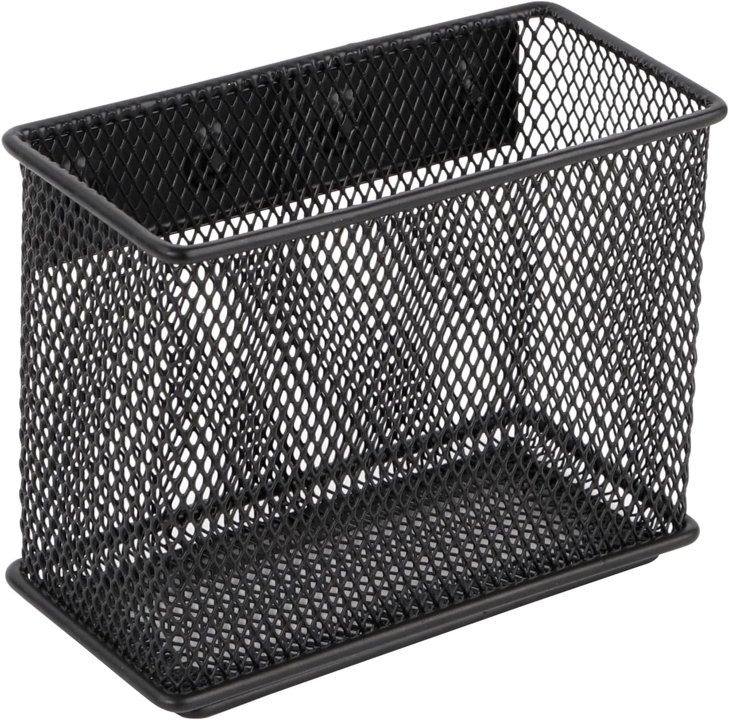 4.5'' × 2.2'' × 3.5'' Magnetic Basket for Whiteboard Black Magnetic Basket for fridge, Magnetic Locker Organizer Holder with 4 Strong Magnets, Magnetic Holder for Refrigerator Locker,