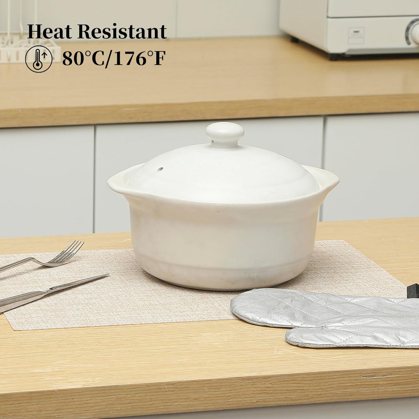 Leetaltree Beige Placemats Set of 20 - Heat Resistant Non-Slip Place mats for Dining Table, Washable Durable PVC Vinyl Woven Table Mats（Beige, 20）