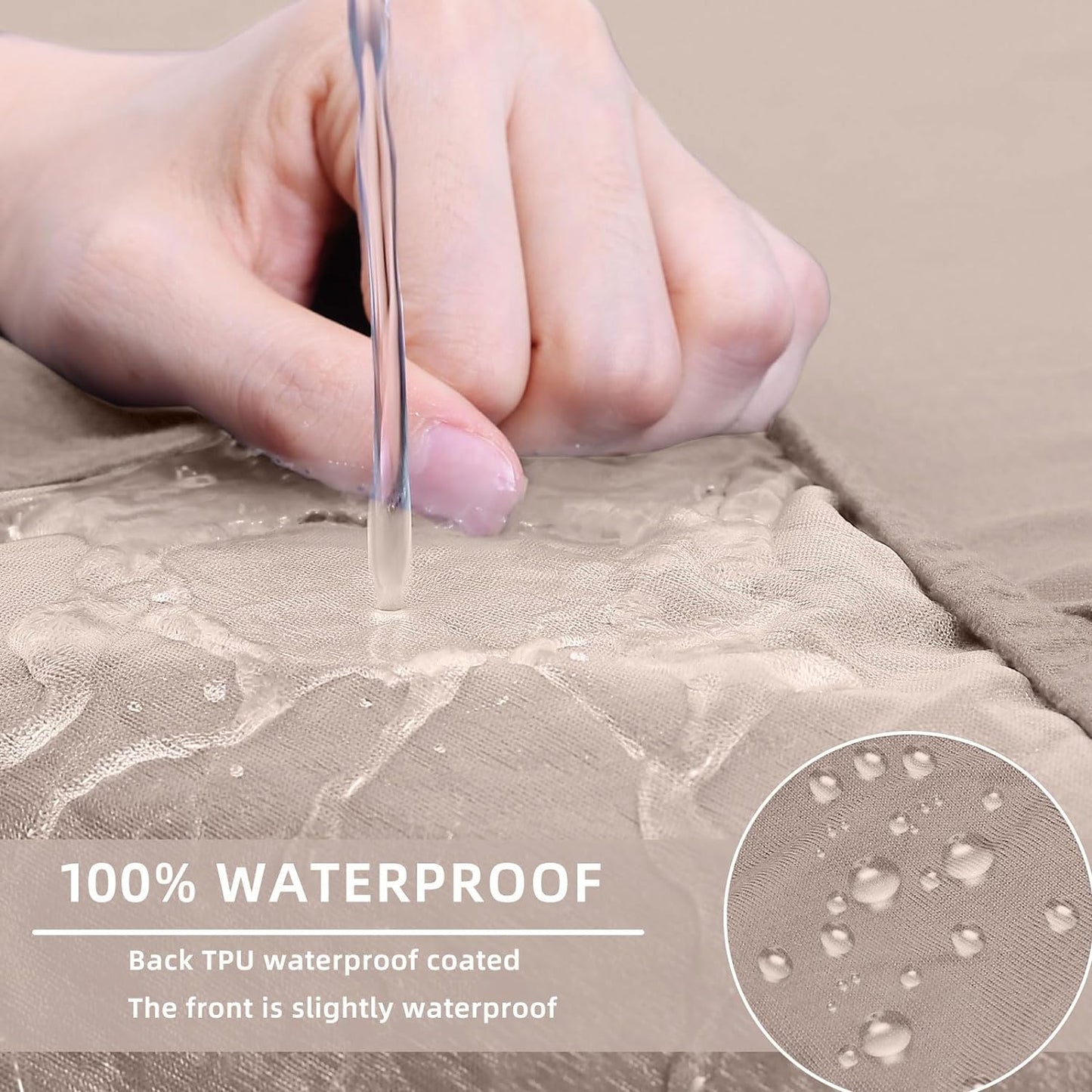 hyha Waterproof Couch Cushion Covers, Sectional Sofa Slipcovers Washable, L Shape Chaise Dog Couch Covers for Sectional Sofa, Universal Furniture Protector (1 Piece for Chaise XL, Taupe)