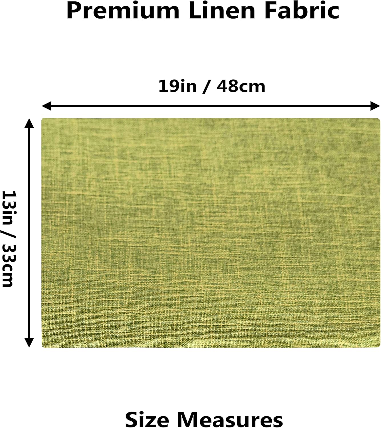 Home Brilliant Green Placemats Set of 4 Washable Place Mats Linen Placemats Heat Resistant Table Mats for Wooden Table Indoor Outdoor Decor, Lime Green