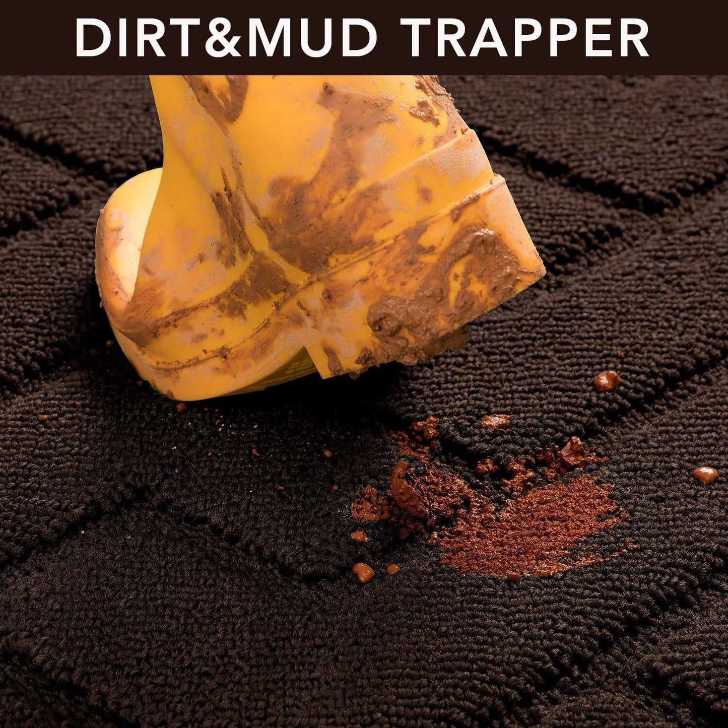 hicorfe Indoor Doormat, Odor-Free Door mat, Non Slip Door Mats 20"x31.5" Absorbent Resist Dirt Entrance Inside Floor Mats for Entryway Washable Low-Profile(Coffee)