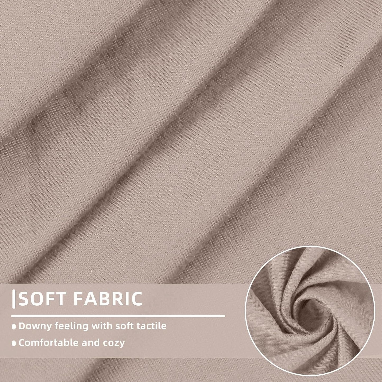 hyha Waterproof Couch Cushion Covers, Stretch Sofa Couch Seat Slipcover for Dog Washable, Non-Slip Waterproof Outdoor Cushion Covers for Patio Furniture Replacement (1 Piece for Large, Taupe)