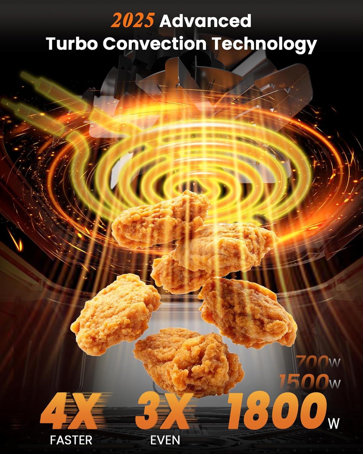 Nuwave Brio Plus Air Fryer 8 Qt, New & Improved, PFAS-FREE, 7 Digital One-Touch Cook Functions that AIR FRY, BAKE, ROAST, DEHYDRATE, TOAST, REHEAT, PREHEAT, 150 Presets, 50°F~400°F (Deep Blue)