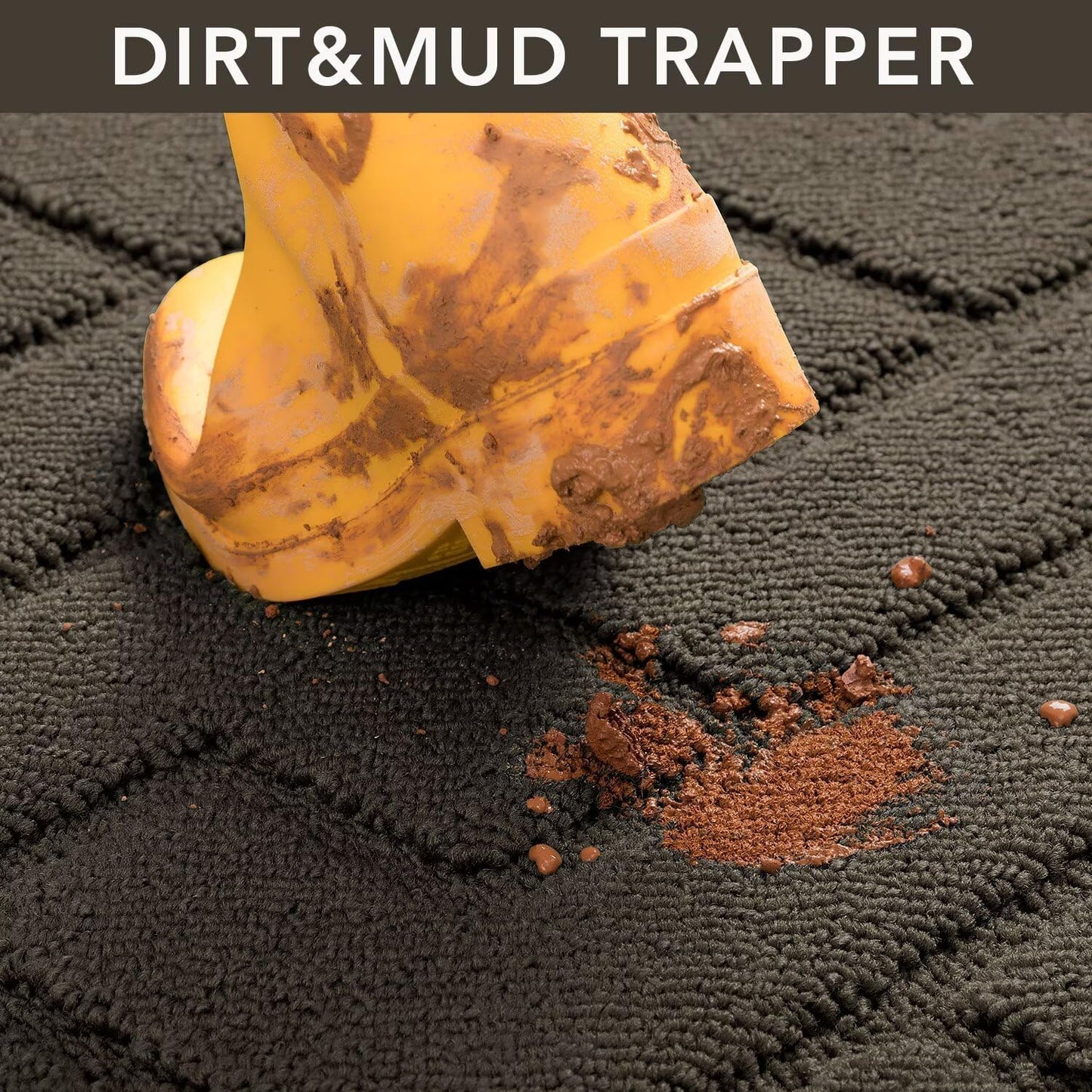 hicorfe Indoor Door Mat,Non Slip Door Mats,32"x48" Front Back Door Mat Rubber Backing,Absorbent Resist Dirt Entrance Inside Floor Mats for Entryway Washable Low-Profile(Latte)