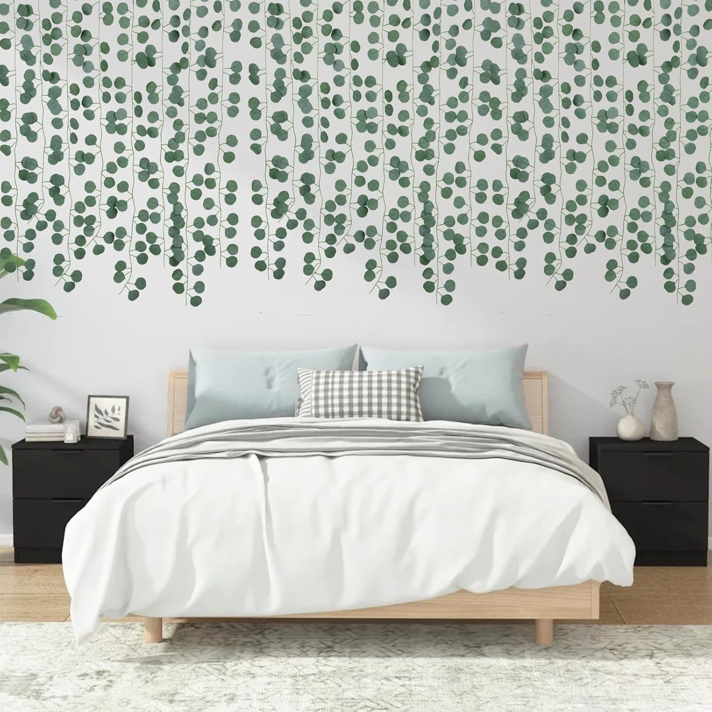 DearHouse 86 Feet 12 Strands Artificial Eucalyptus Leaf Plants Vine Hanging Eucalyptus Garland for Home Kitchen Office Wedding Wall Decor