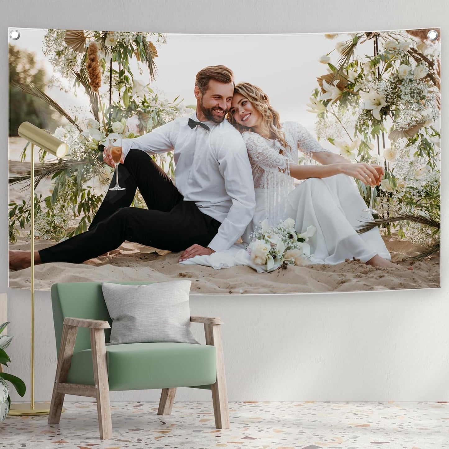 Personalized Custom Tapestry - Ships Next Business Day, Made in USA - Upload Your Own Image for a Unique Wall Hanging Backdrop, Perfect for Home & Living Room Decor, Bedroom Wall Art (50x60)