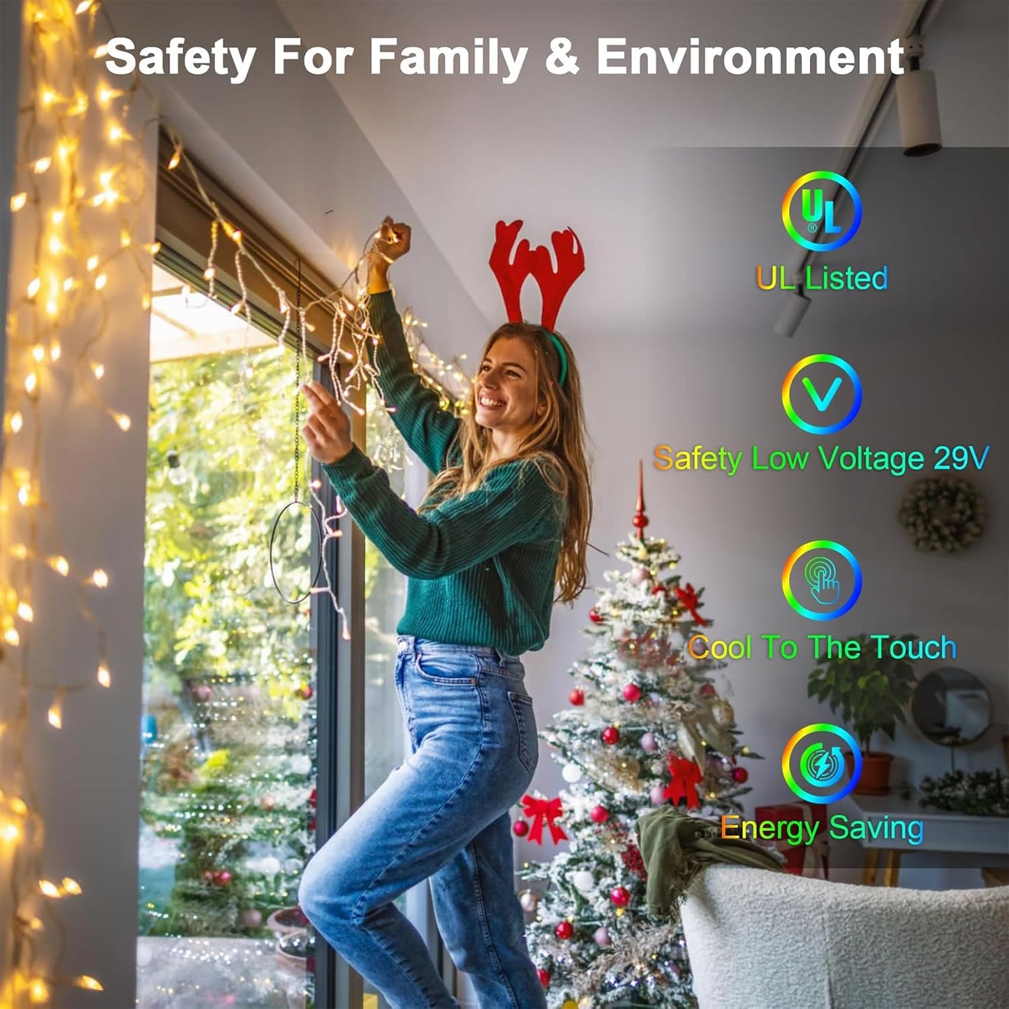 60FT 612 LED Outdoor Christmas Lights - 136 Ice Drops, 12 Pro Modes with Timer Memory & Brightness, Waterproof Hanging Ice String Light for Holiday Wedding Garden Fence House Decor (Warm White)