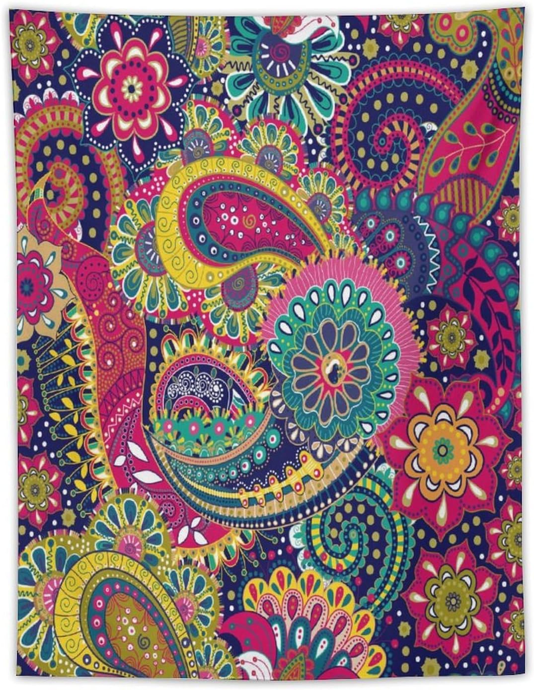 ICMOLYYENLO Tropical Green Plant Tapestry, Green Palm Leaves Natural Landscape Print Wall Tapestry for Bedroom Living Room Dormitory 60x60 Inch