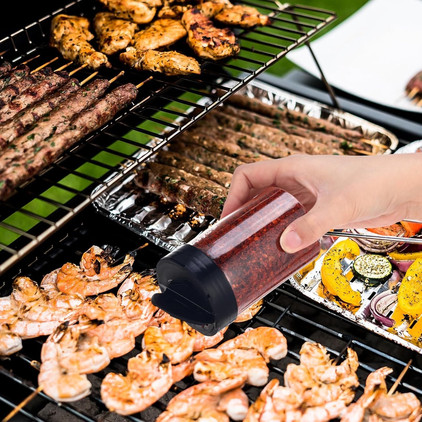 30 Pack 8.4 oz Plastic Spice Jars with Black Cap Empty Clear Plastic Spice Bottle Containers Reusable Seasoning Jars with Shaker Lids for Kitchen Storing and Dispensing Salt Powders