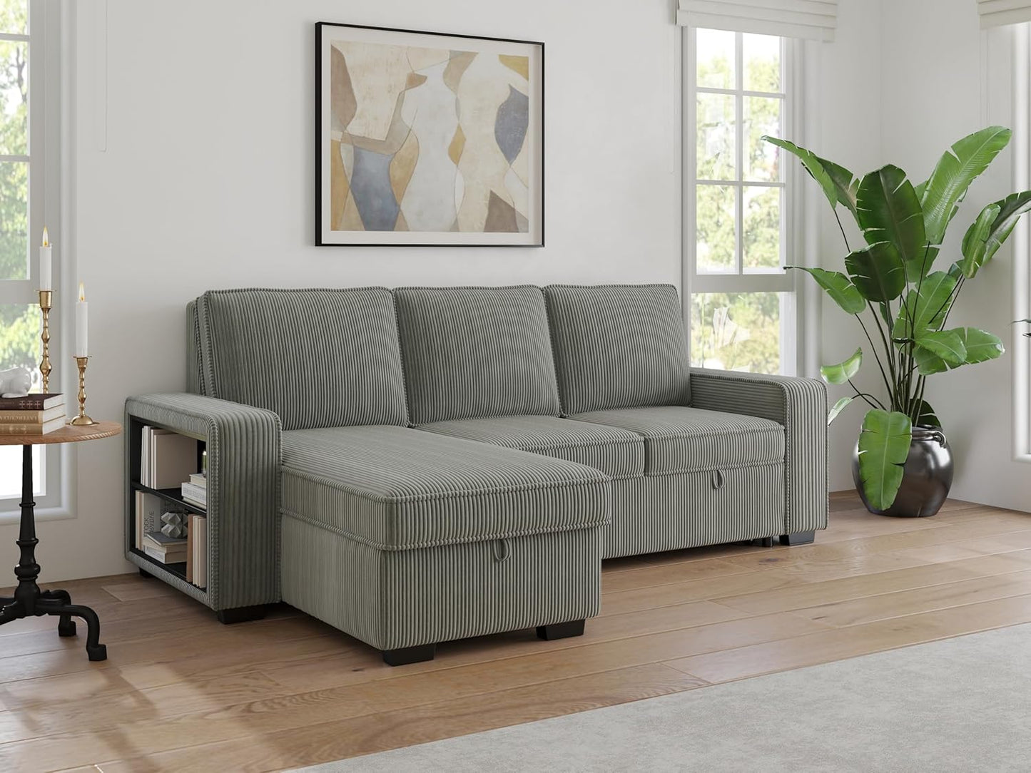 91-inch Reversible Sectional Sleeper