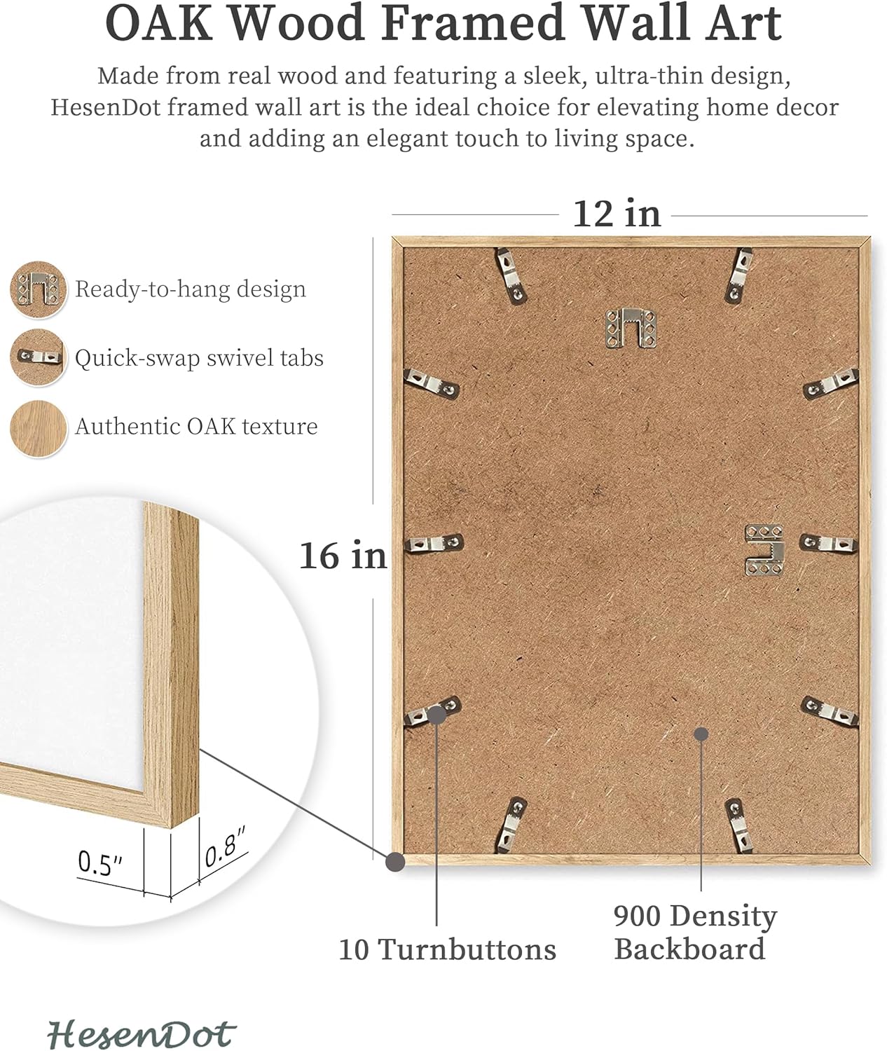 HesenDot Natural OAK Wood Framed Italy Coastal Wall Art,12x16in Amalfi Coast Canvas Wall Print,Positano Seascape Boho Poster Wall Decor for Living Room,Bedroom,Office Gallery Set of 1