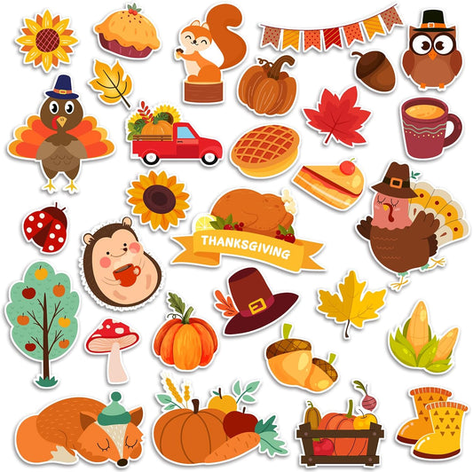 Window Clings Stickers for Kids Window Gel Clings Decals Thick Gel Clings Toddlers and Adults Classroom Home Nursery Airplane Birthday Party Supplies (Fall)