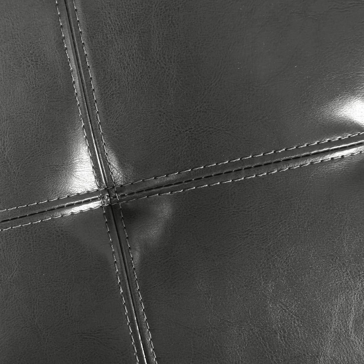 Joveco Storage Ottoman Bench, Tufted Leather 51 Inch Storage Bench for End of Bed Bedroom Living Room (51”, Dark Gray)