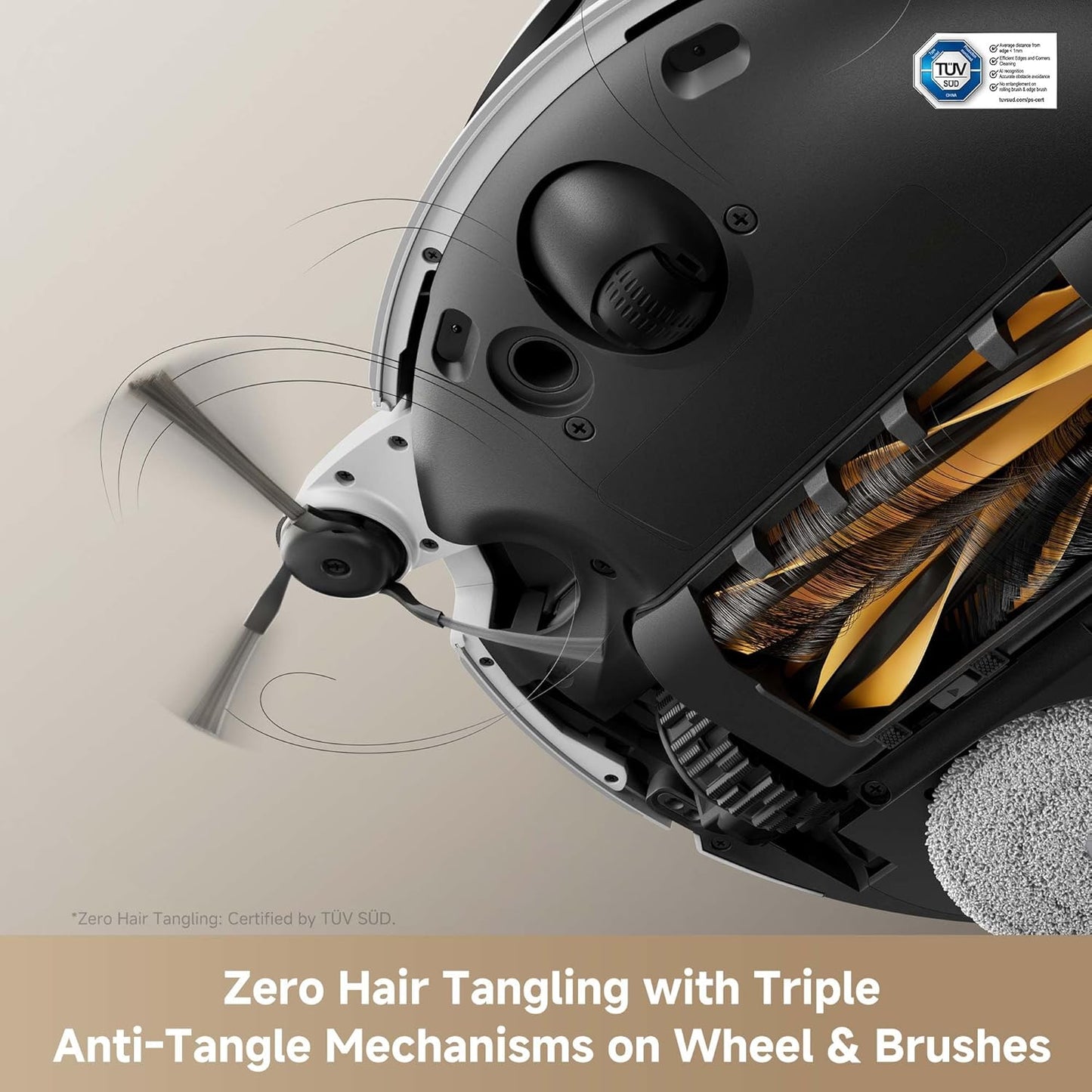 Mova V50 Ultra Complete Robot Vacuum and Mop Self-Cleaning, 24,000 Pa Suction, Liftable Navigation with Obstacle Overcoming and Warm Water Mopping with DuoSolution System Designed for Pets, White