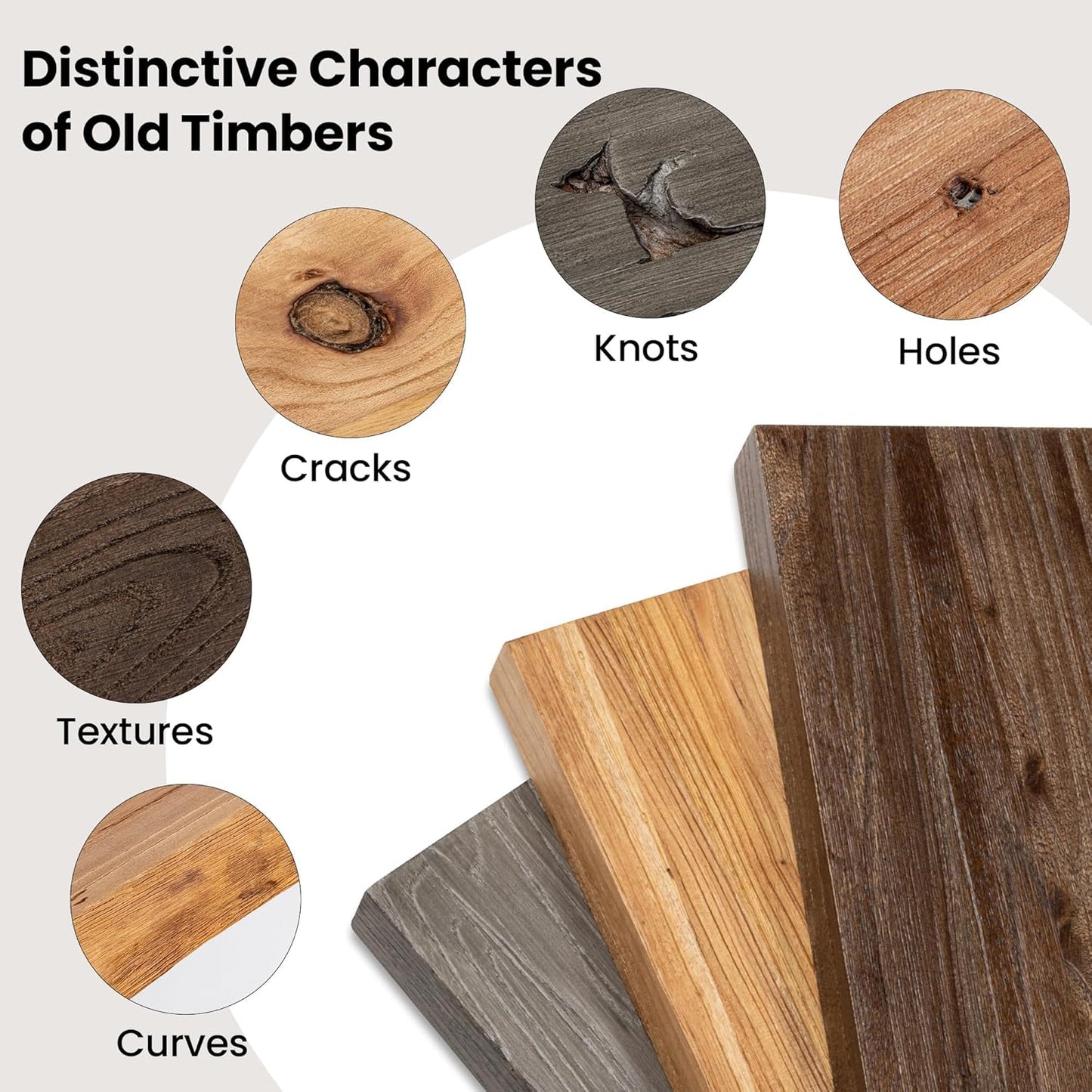 Fun Memories Floating Shelves for Wall, 24"x9.3" Rustic Solid Elm Wood Shelves, Heavy-Duty Wall Mounted Shelves with Invisible Brackets, Set of 2 for Living Room, Bedroom, Kitchen, Walnut Finish