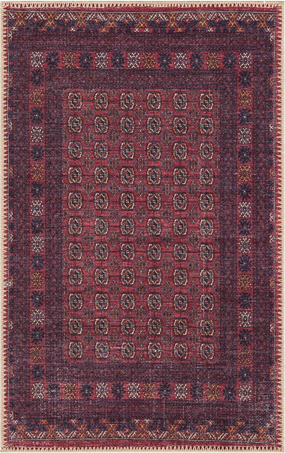 Keen Home Design 2x3 Rug - Machine Washable Entry Rug with Non-Slip Backing, Ideal for Enteryway, Kitchen, Bathroom, Laundry Room - Vintage, Easy Clean, Durable, Low Pile Rug - (2' x 3')