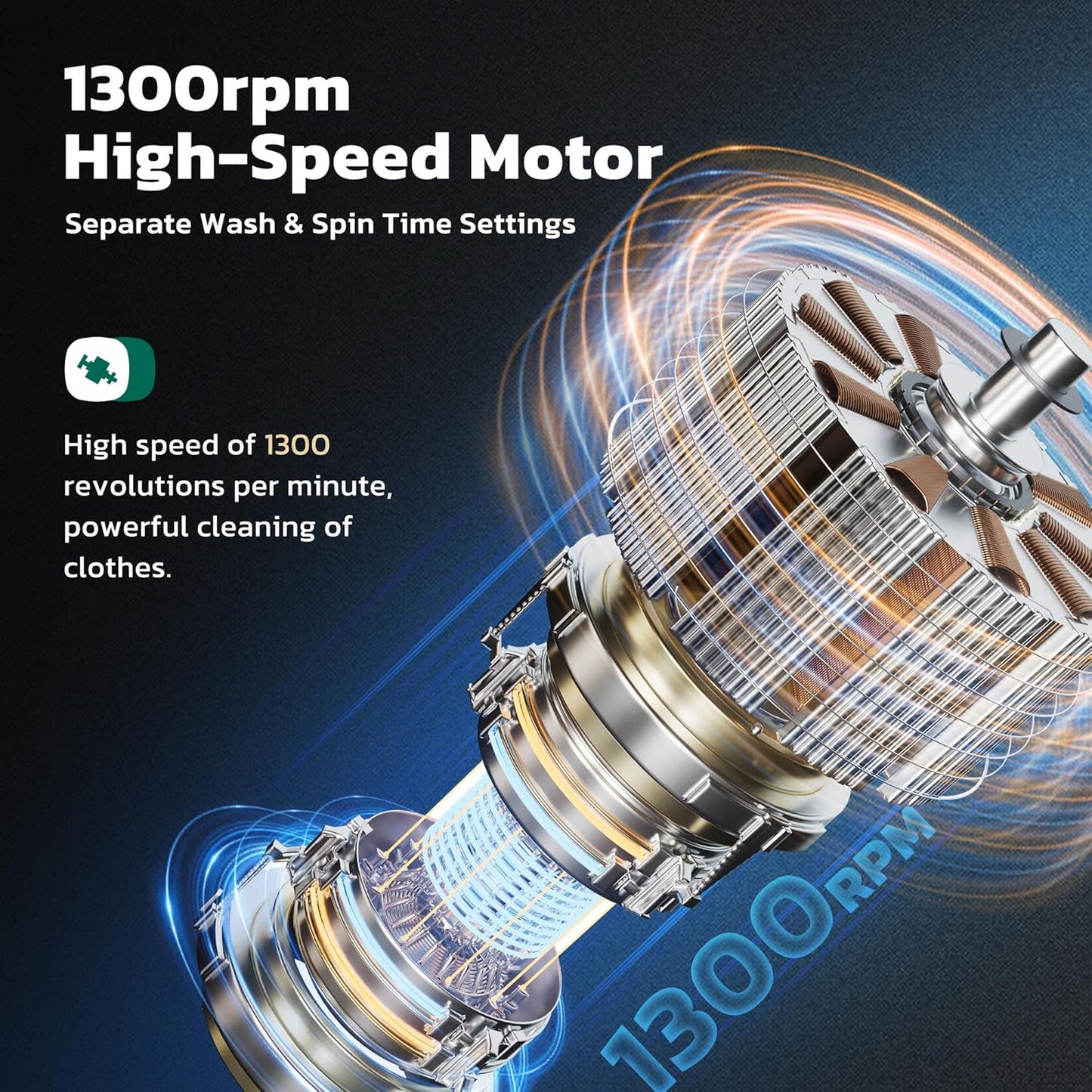 Greenvelly Portable Washing Machine, 16 Lbs Compact Mini Washer and Dryer Combo, Semi-automatic Twin Tub Washer with Drain Pump for Dorms, Apartments, RVs (Blue)