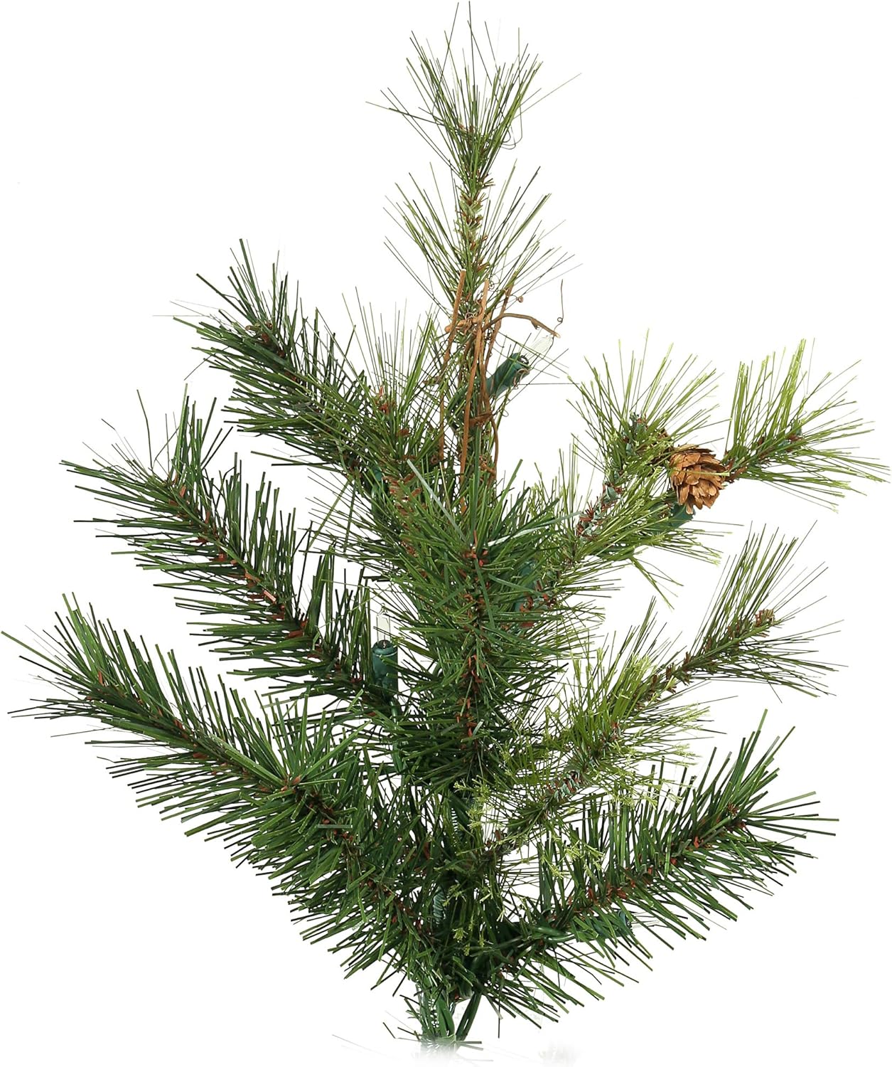 Vickerman 9' Mixed Country Pine Slim Artificial Christmas Tree, Unlit - Faux Christmas Tree - Seasonal Indoor Home Decor