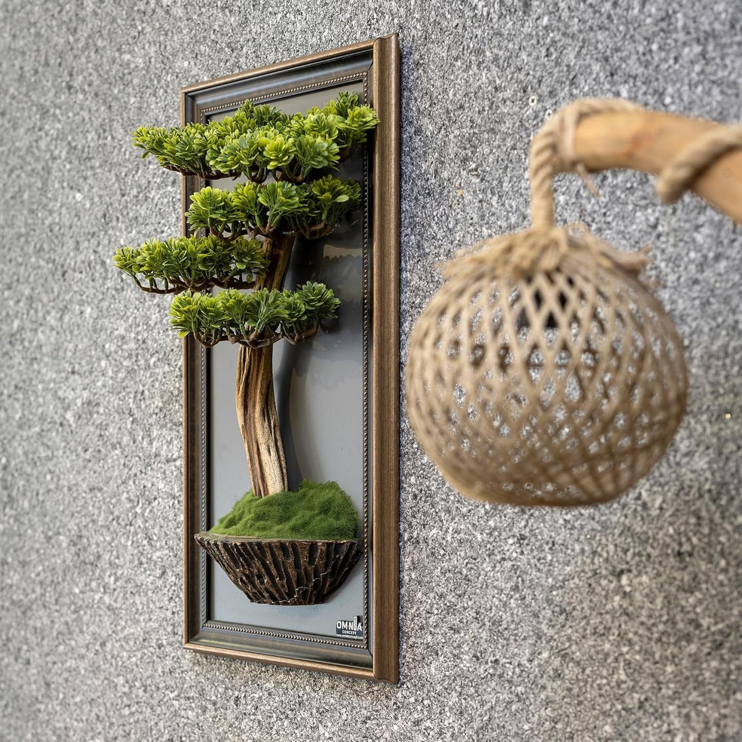 Omnia Artlife Concept Bonsai Art Life Tree Tableau - 5 - Handmade Tree Portrait, Wall Art, Wall Decor, Wallboard