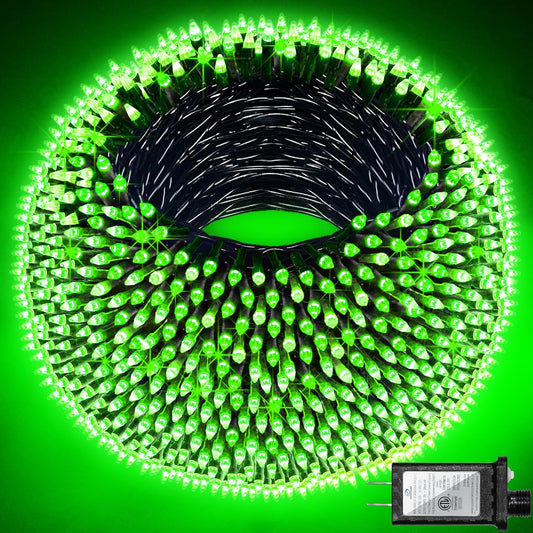 300LED Christmas Lights Outdoor Indoor Use, 12 Lighting Modes 75ft Christmas Tree Lights with Timer, Dimmable Plug in Green LED StringLights Waterproof for Yard Tree Wedding Party Holiday Green