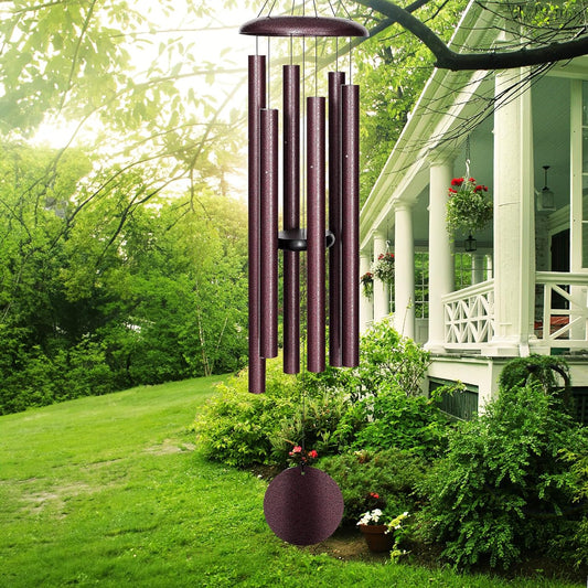 45'' Large Wind Chimes for Outside with Deep Tone, Wind Chimes Outdoor Garden & Patio Hanging Décor, Sympathy Gifts. Bronze