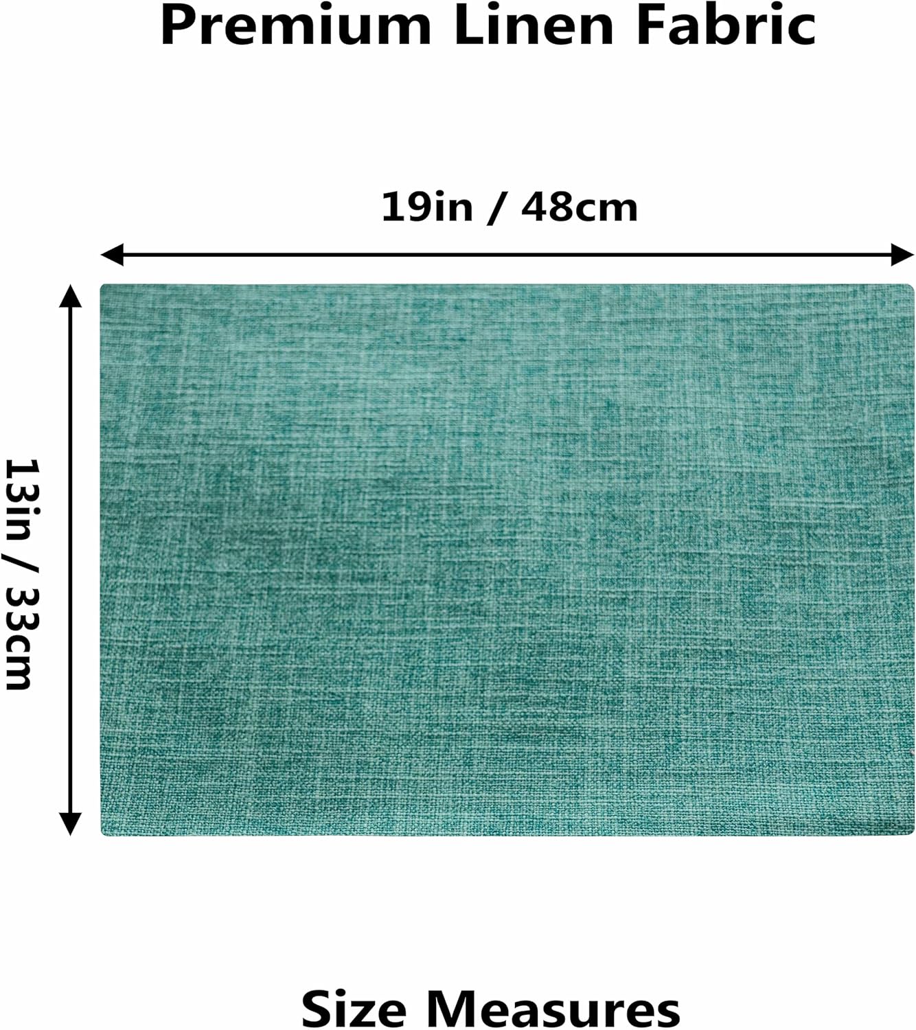 Home Brilliant Teal Placemats Set of 8 Heat Resistant Dining Table Place Mats for Kitchen Table Washable Cloth Placemat, 13 x 19 inches, Peacock